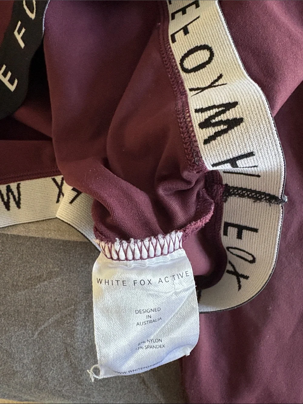 White Fox Active STAY Crop Top